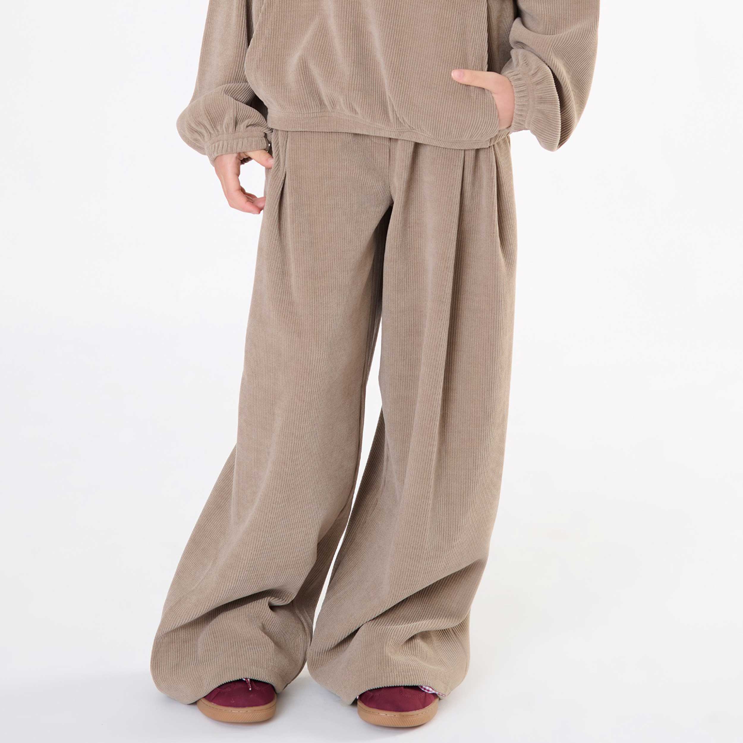 Pantalone Beige in Velluto a Coste per Ragazza by TOBETOO