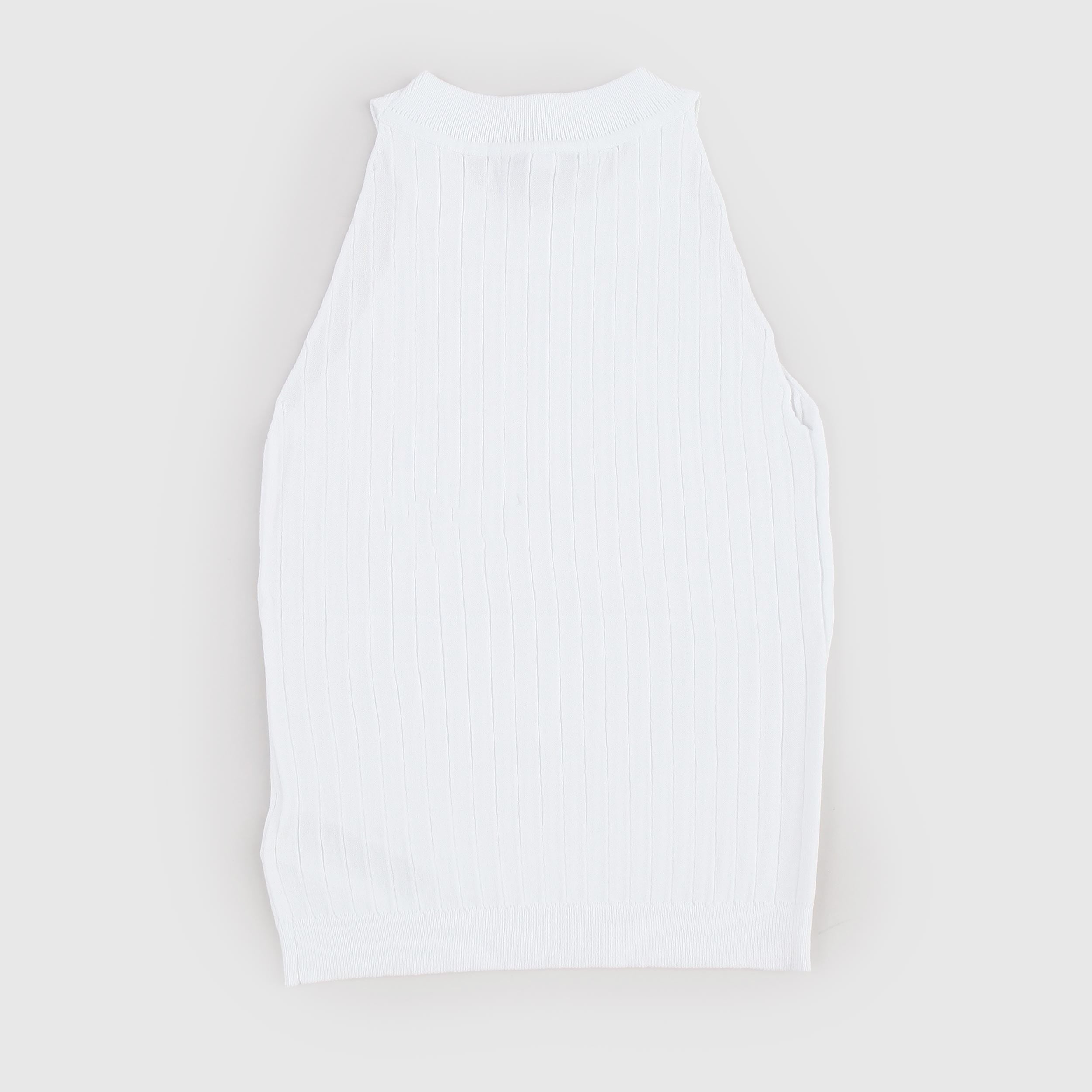 Top Bianco con applicazione a Coste Firmato TOBETOO