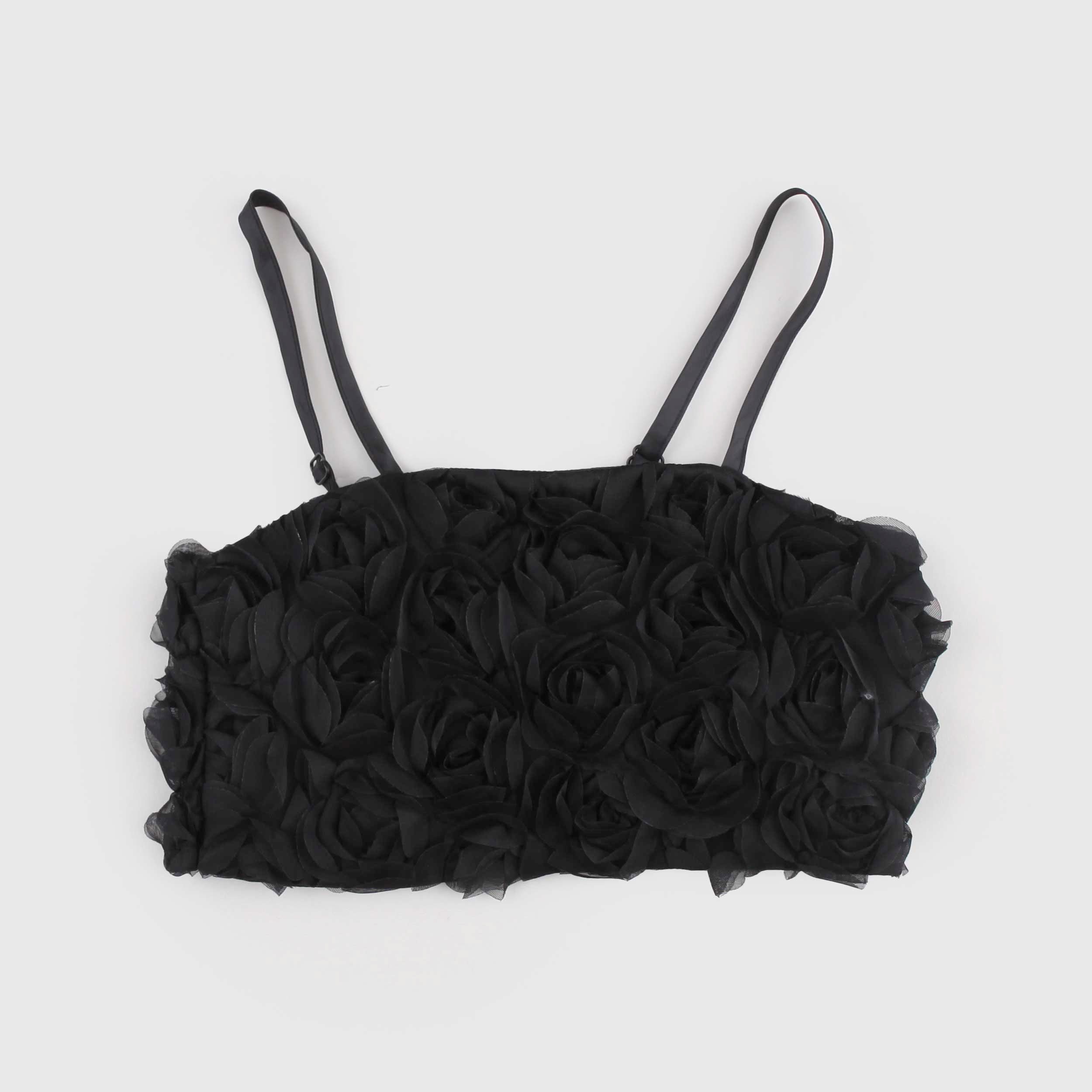 Top Nero con Tulle in Rilievo Firmato TOBETOO