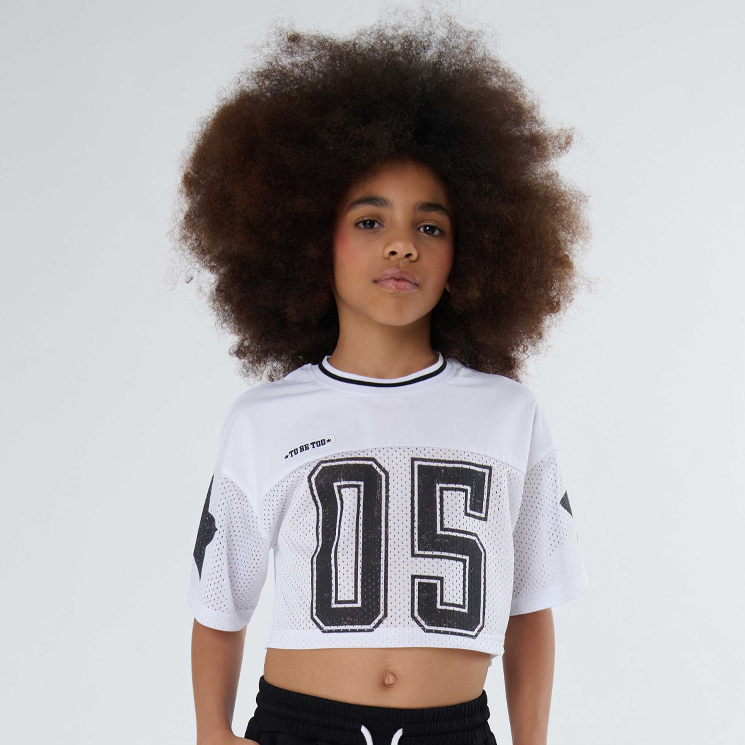 T-shirt Bianca e Nera con Stampa Firmata TOBETOO
