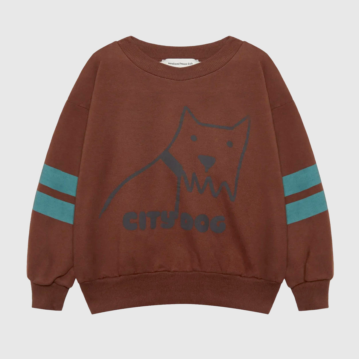 Felpa Marrone con Stampa City Dog per Bambini WEEKEND HOUSE KIDS