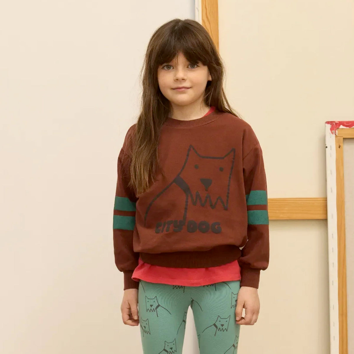 Felpa Marrone con Stampa City Dog per Bambini WEEKEND HOUSE KIDS
