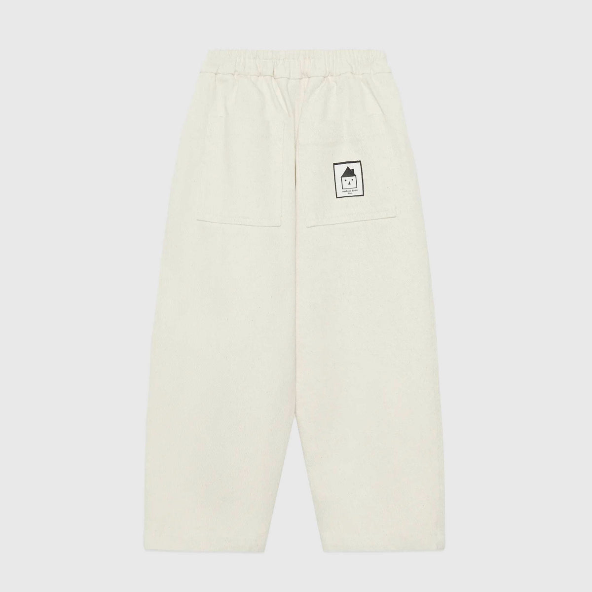 Pantaloni Ecru in Canvas con Stampa sul Retro per Bambini WEEKEND HOUSE KIDS