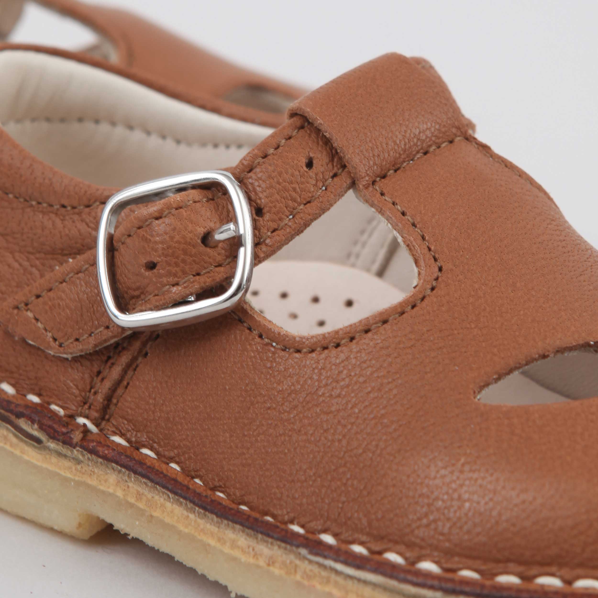 WESTLAKE Designer Brown Leather Sandals