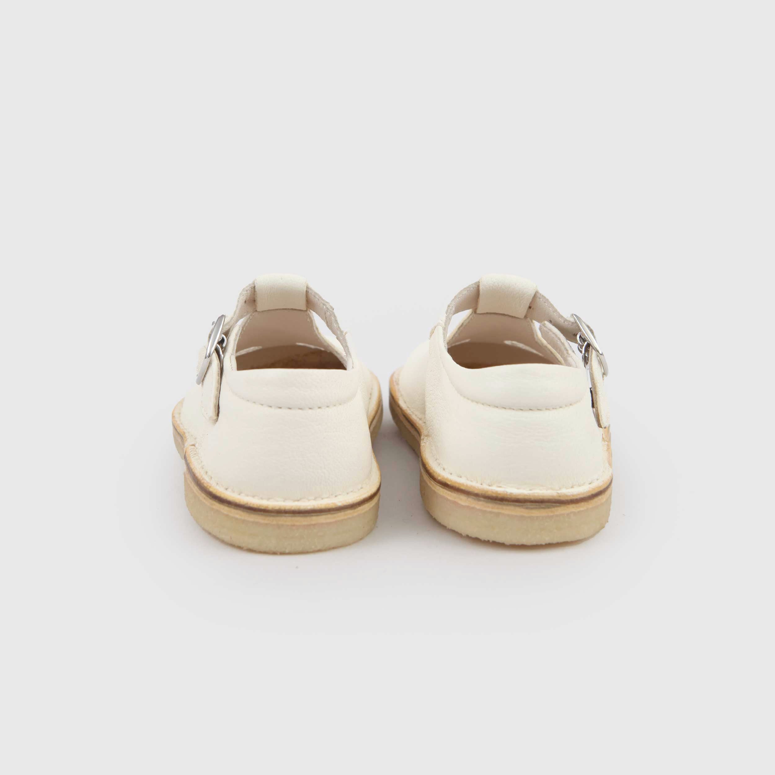 WESTLAKE Designer White Leather Sandals