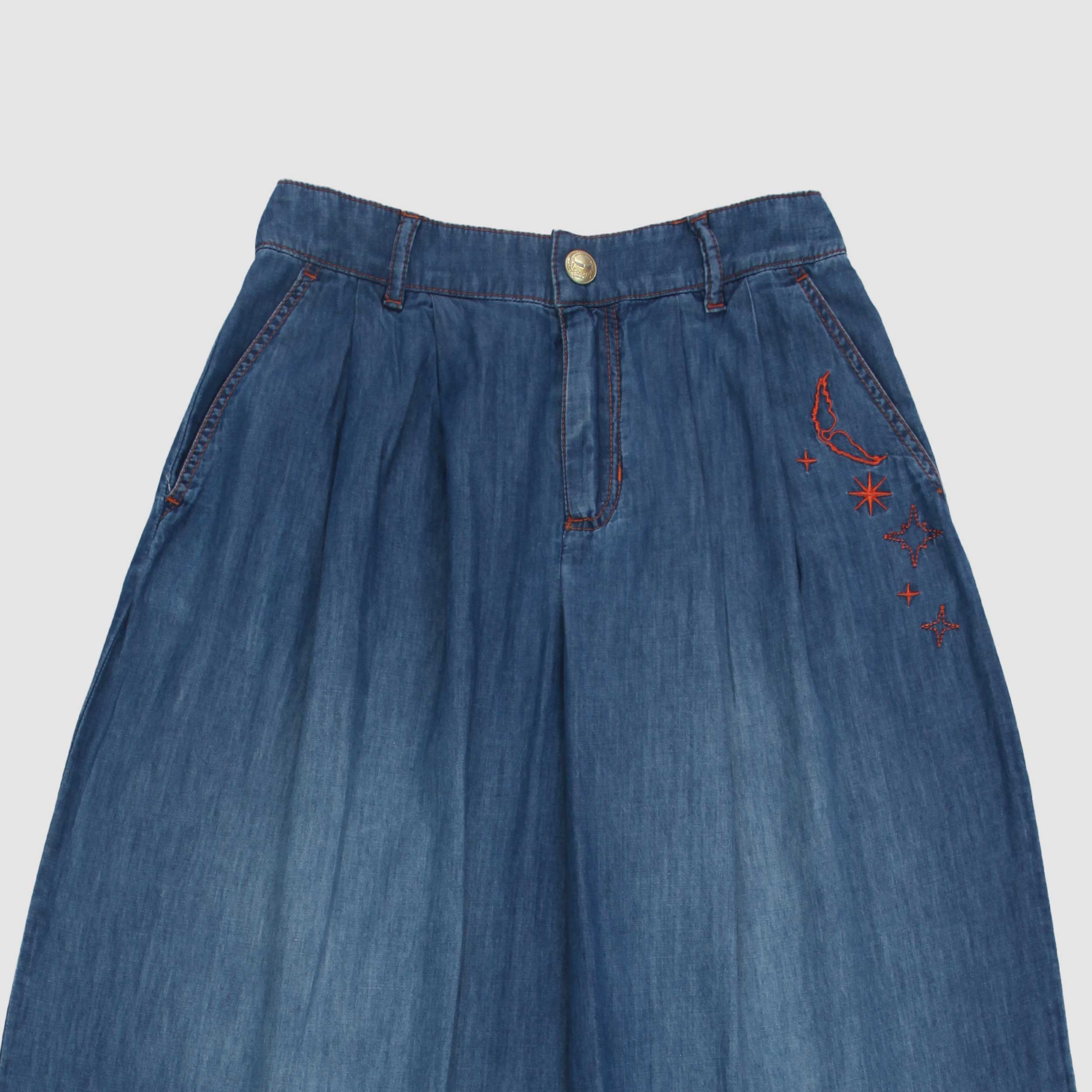 ZADIG AND VOLTAIRE Branded Embroidered Denim Jeans