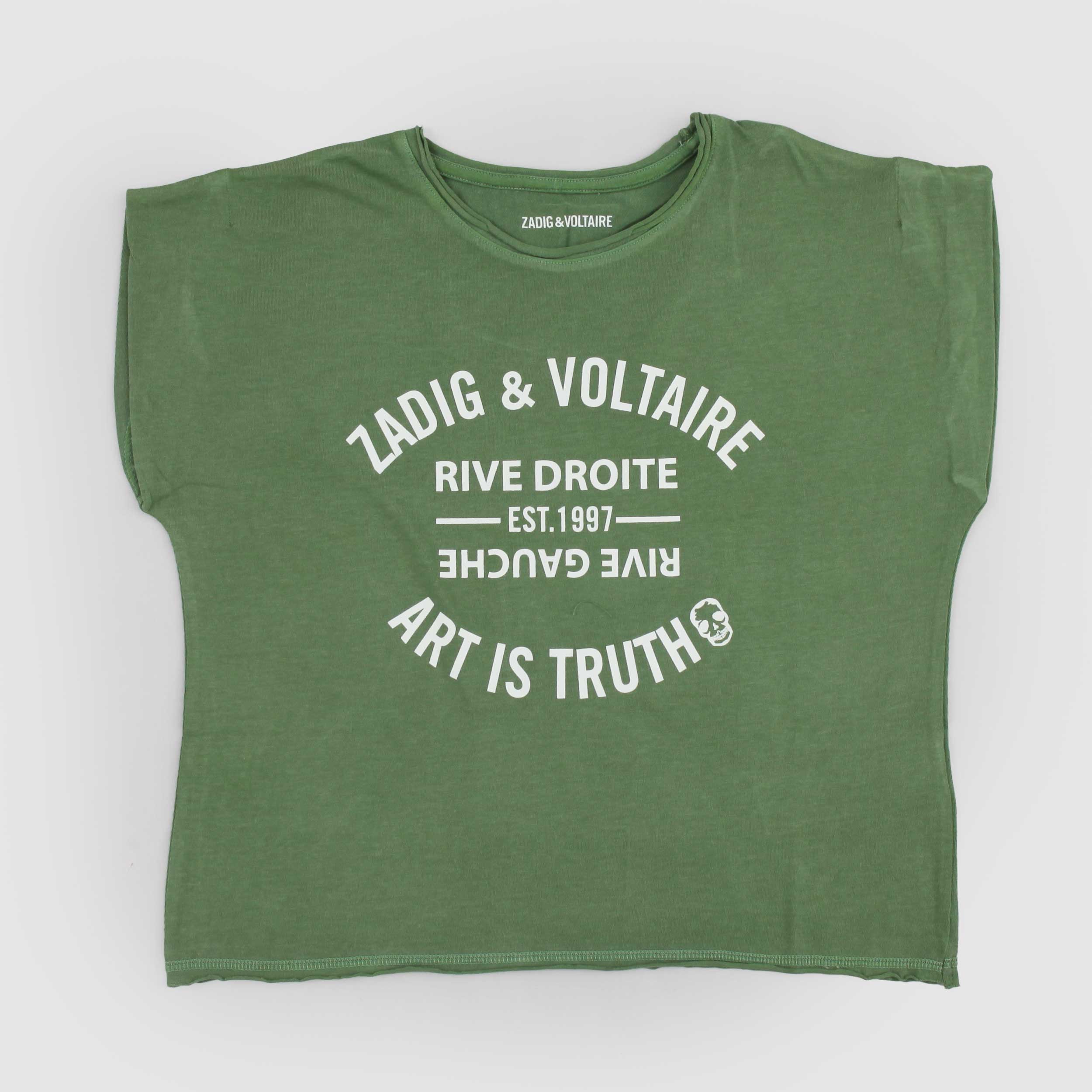 ZADIG AND VOLTAIRE Green T-shirt with Iconic Print