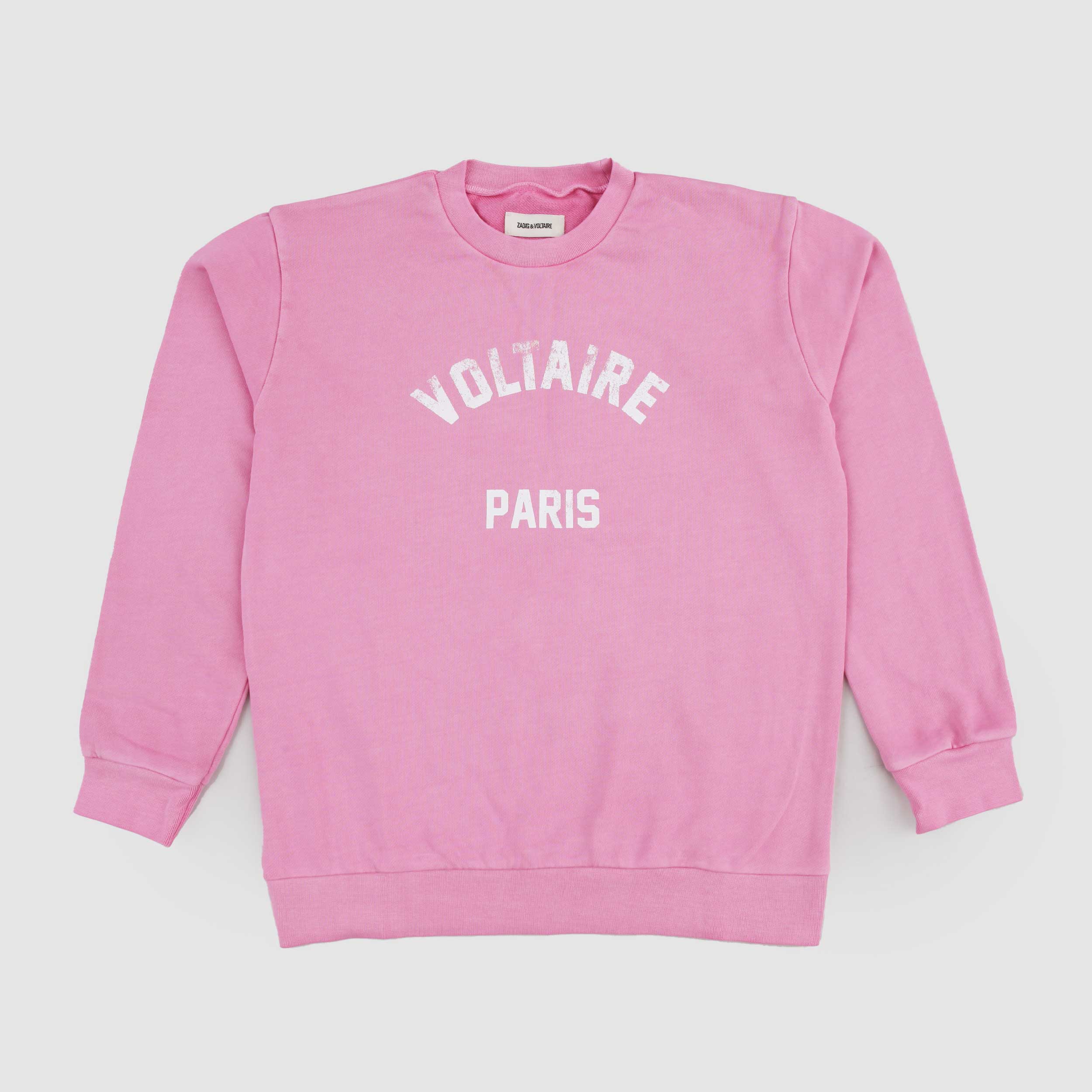 Pink Sweatshirt with White ZADIG AND VOLTAIRE Print