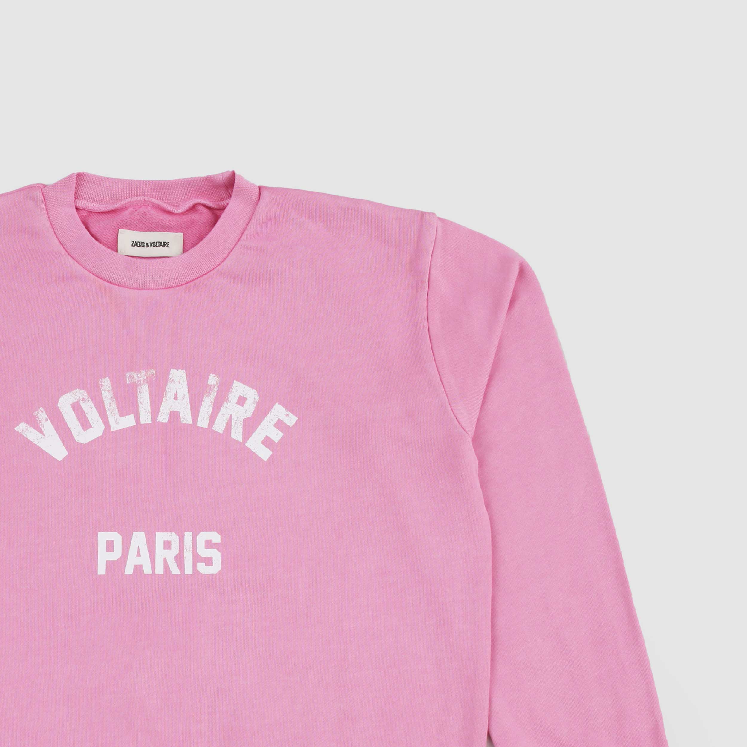 Pink Sweatshirt with White ZADIG AND VOLTAIRE Print