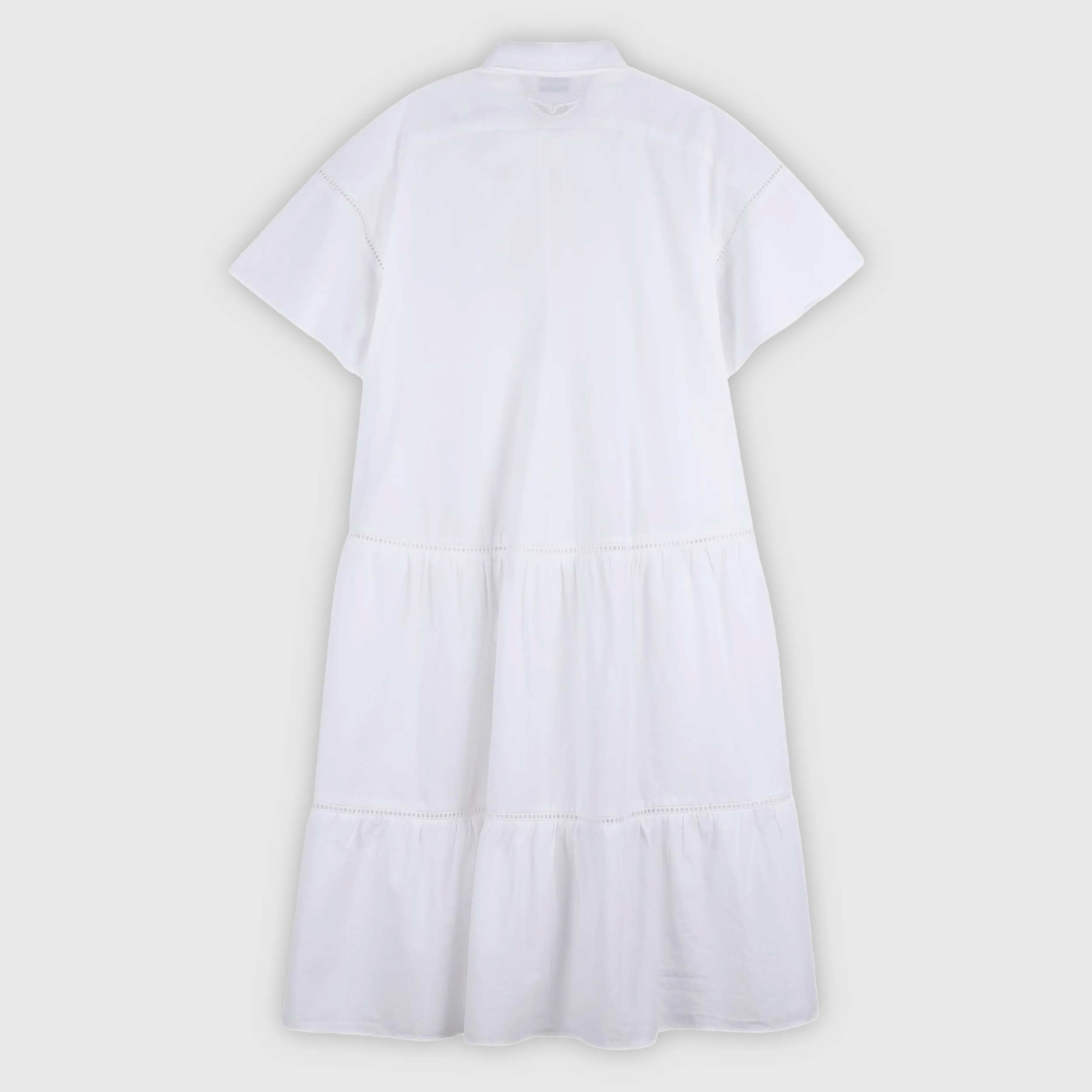 Abito Bianco con Piccole Pieghe Firmato ZADIG AND VOLTAIRE