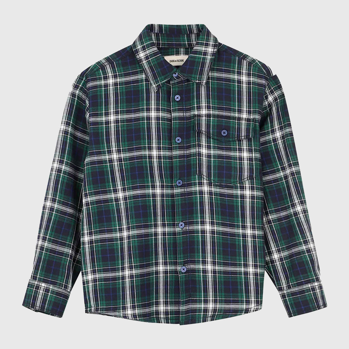 Camicia Multicolore a Quadri con Stampa per Ragazzi ZADIG AND VOLTAIRE