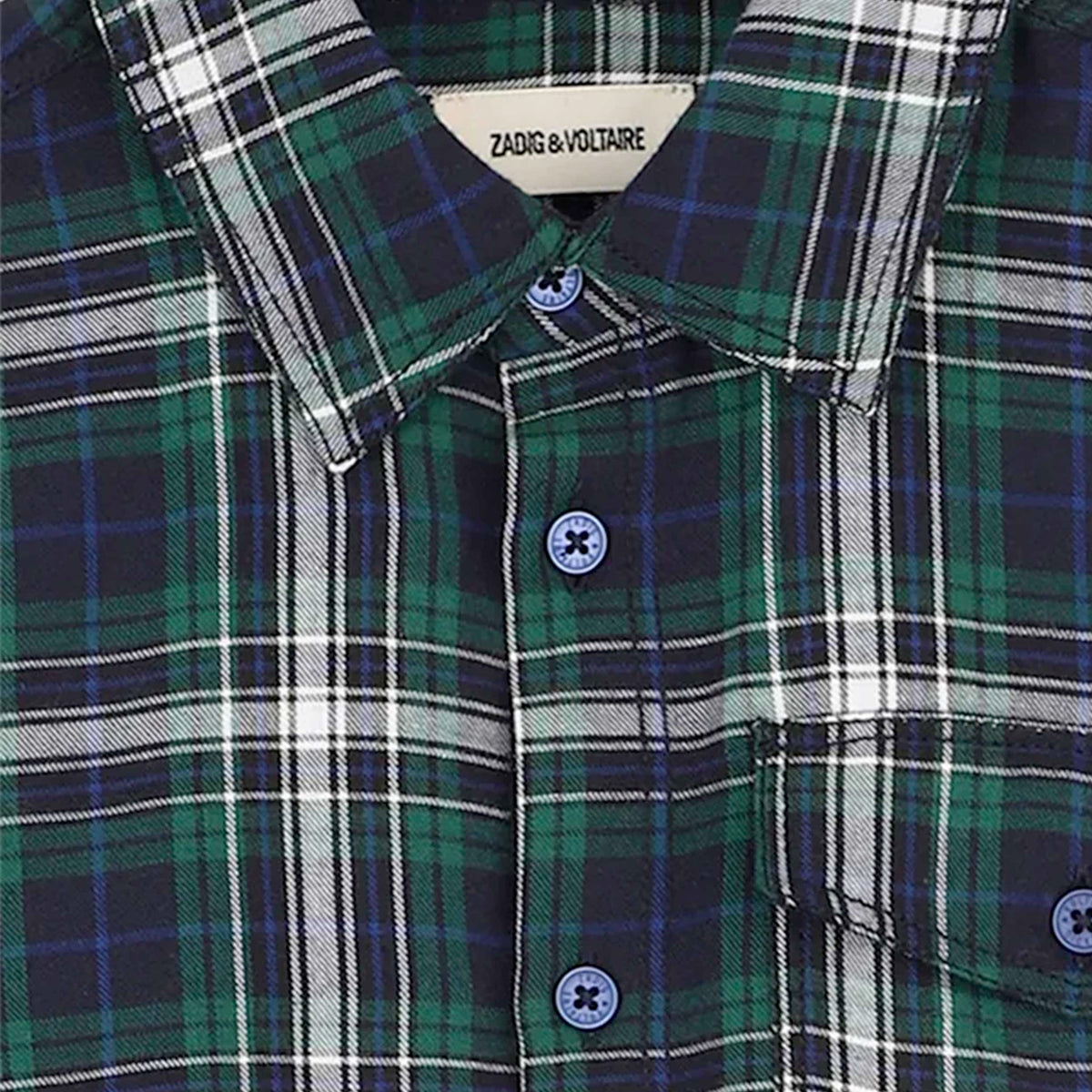 Camicia Multicolore a Quadri con Stampa per Ragazzi ZADIG AND VOLTAIRE