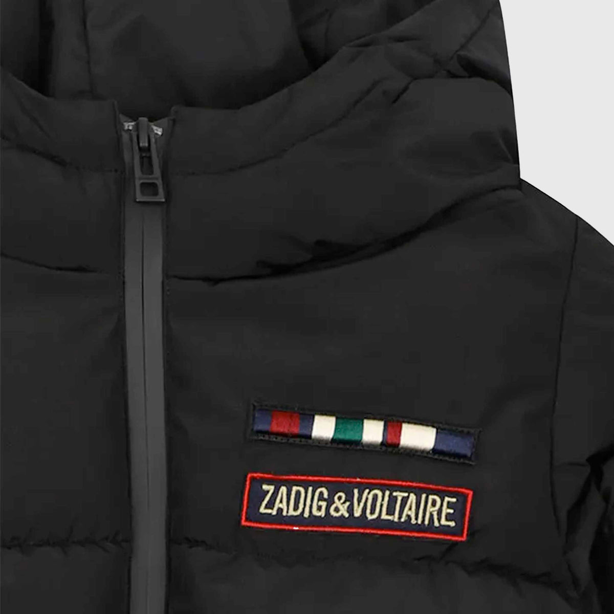 Piumino Nero con Cappuccio e Ricami per Ragazzi ZADIG AND VOLTAIRE