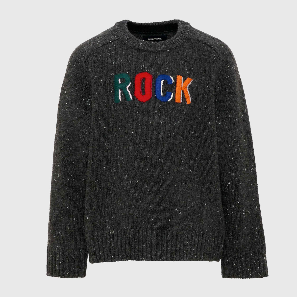 ZADIG AND VOLTAIRE Boys' Grey Felix Jersey with Rock Print