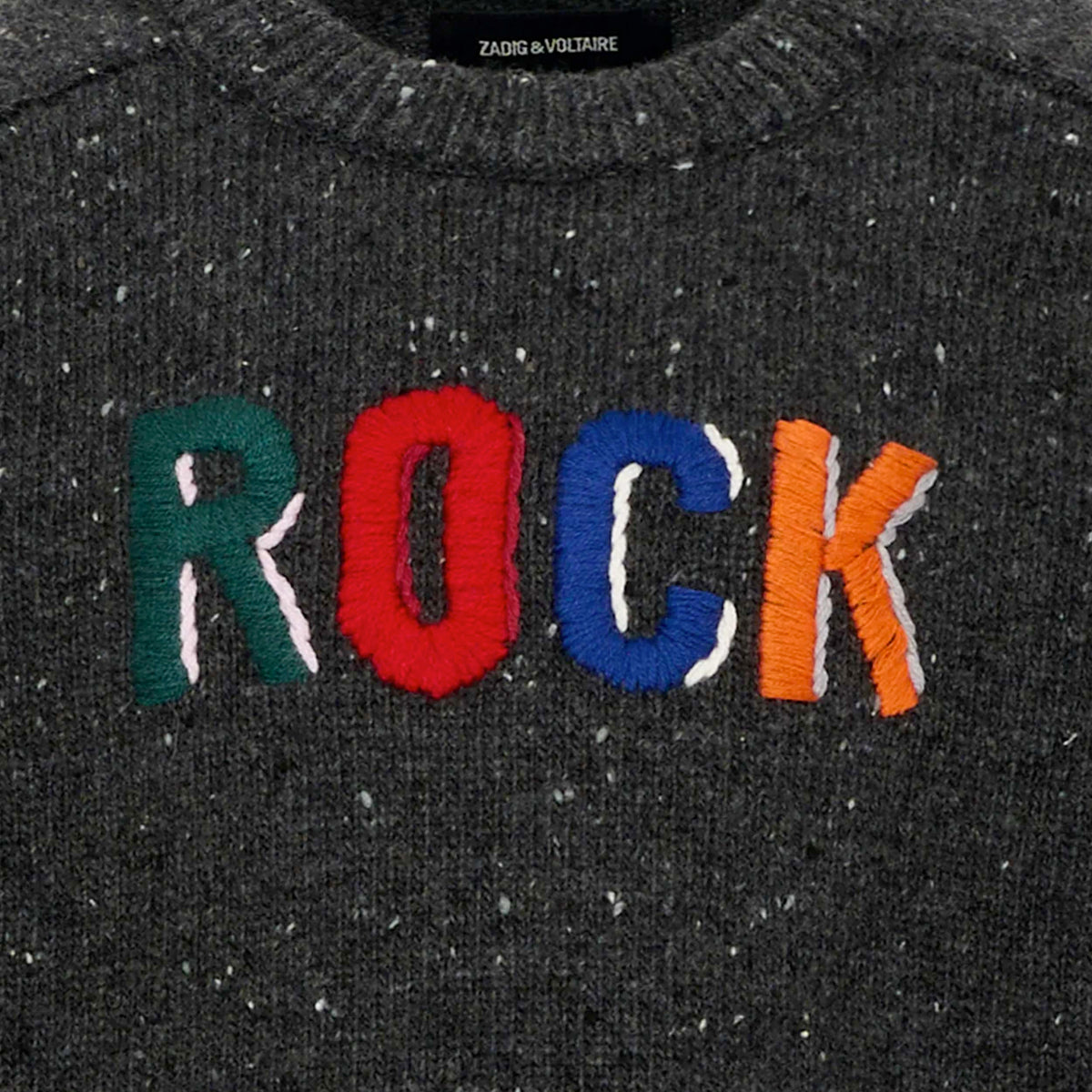 ZADIG AND VOLTAIRE Boys' Grey Felix Jersey with Rock Print