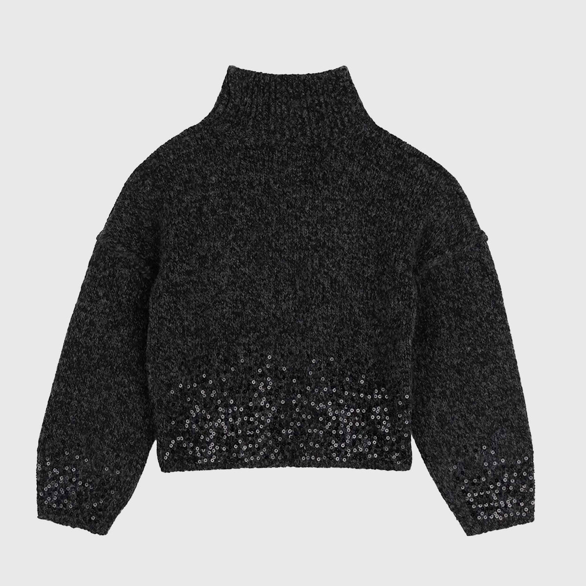 ZADIG AND VOLTAIRE Girls' High Neck Sequined Sweater
