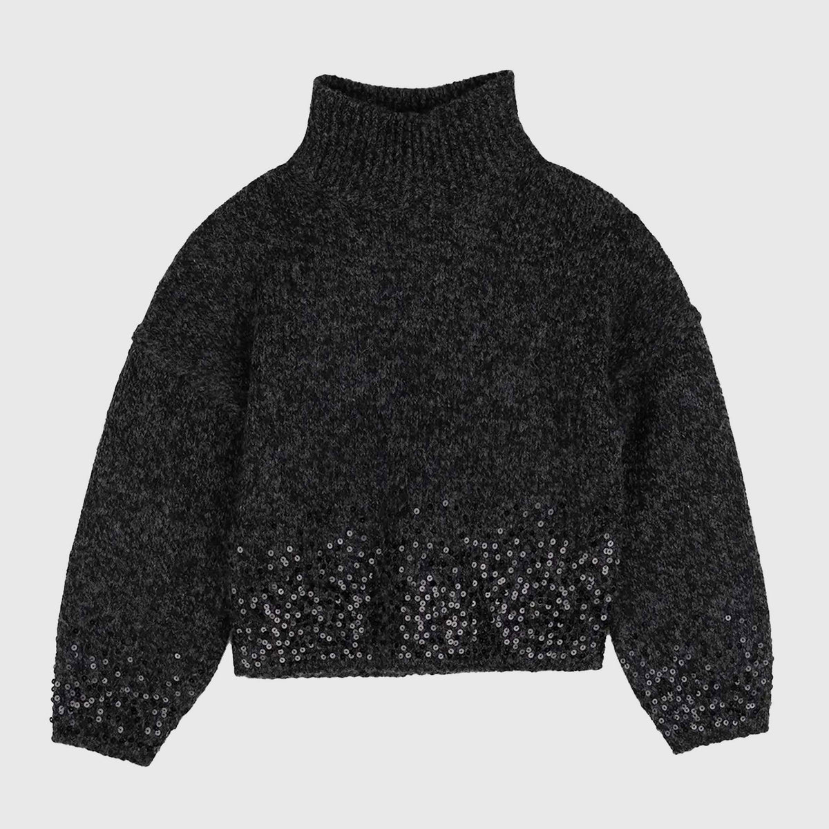 ZADIG AND VOLTAIRE Girls' High Neck Sequined Sweater