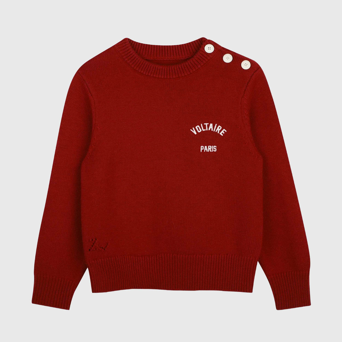 Felpa Bordeaux con Bottoni e Stampa per Ragazzi ZADIG AND VOLTAIRE