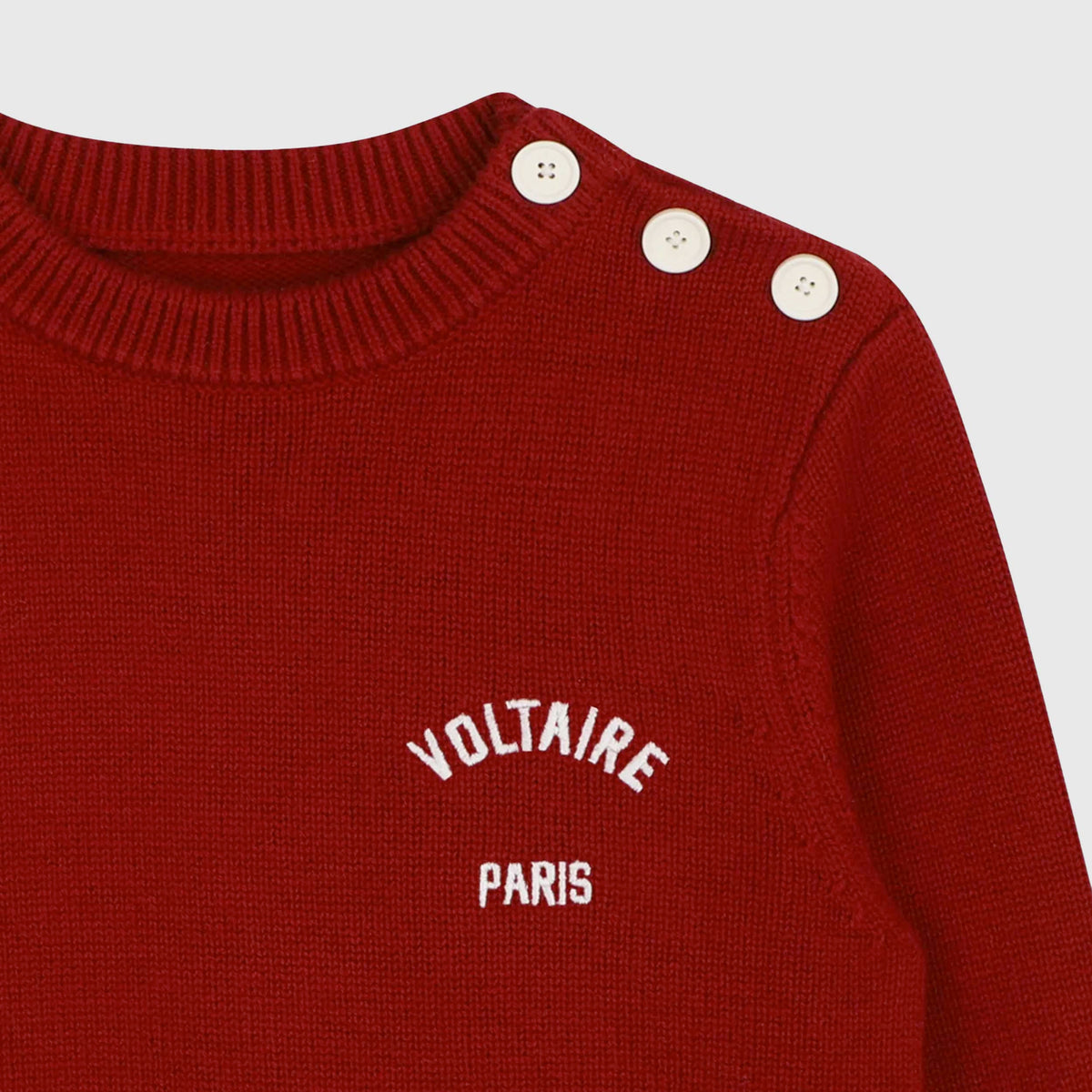 Felpa Bordeaux con Bottoni e Stampa per Ragazzi ZADIG AND VOLTAIRE