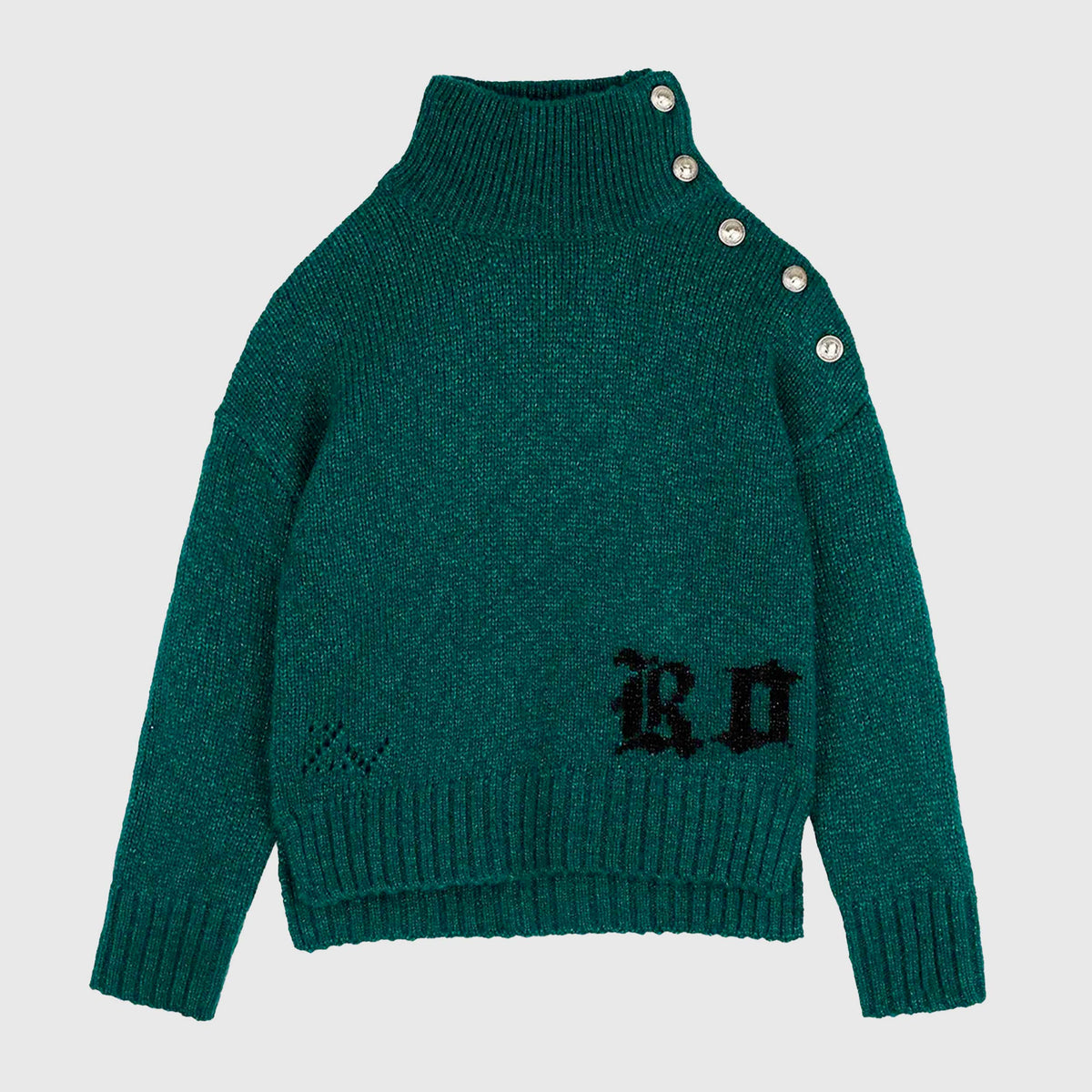 Green Pullover with Side Buttons for ZADIG AND VOLTAIRE Girl