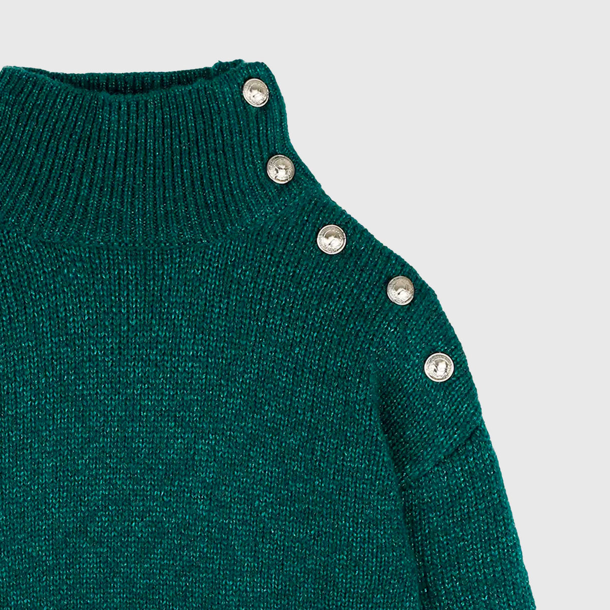 Green Pullover with Side Buttons for ZADIG AND VOLTAIRE Girl