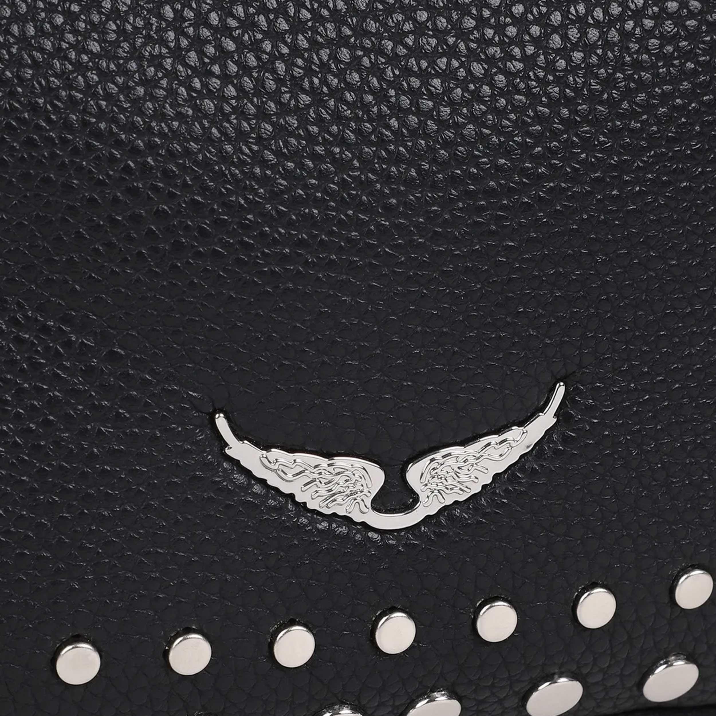 ZADIG AND VOLTAIRE Branded Studded Logo Handbag