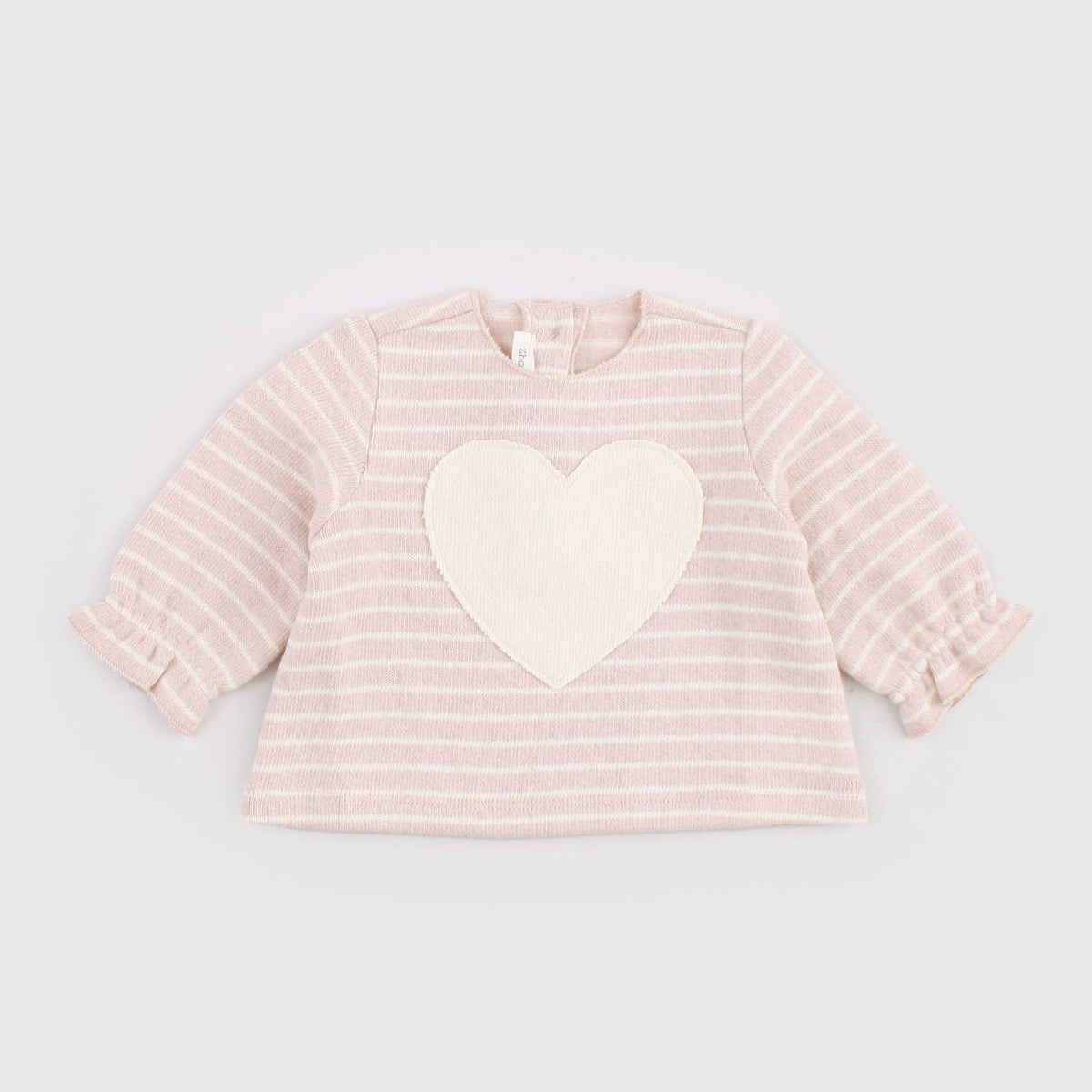 Maglia Rosa e Beige con Cuore per Neonata ZHOE AND TOBIAH