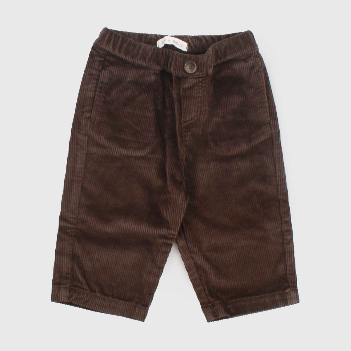 Pantalone in Velluto a Coste Marrone per Neonato ZHOE AND TOBIAH