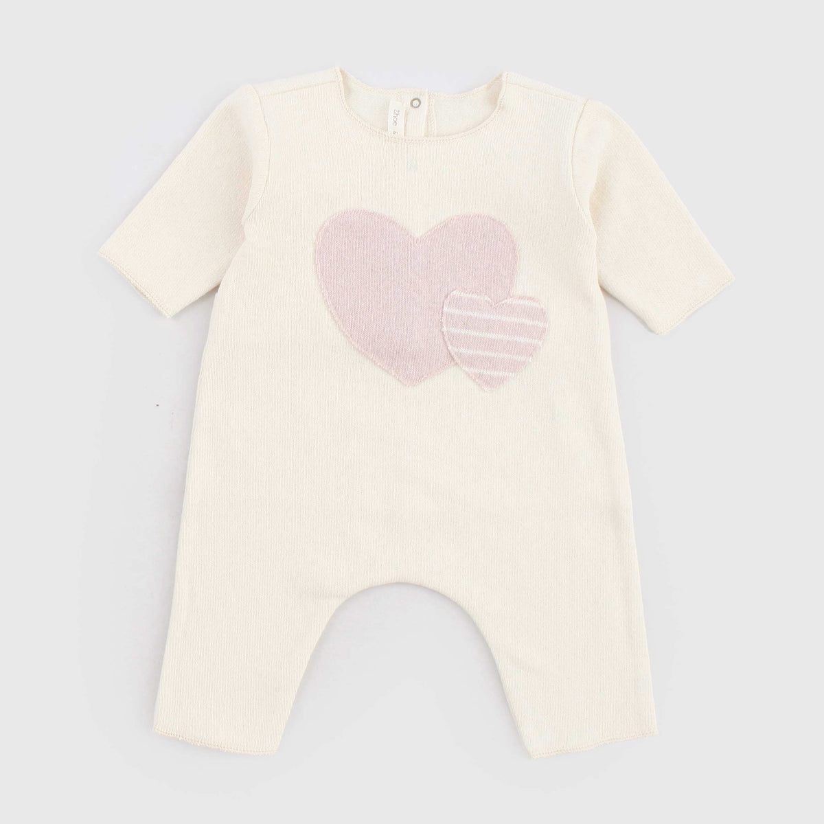 Tutina Beige e Rosa con Cuore per Neonata ZHOE AND TOBIAH
