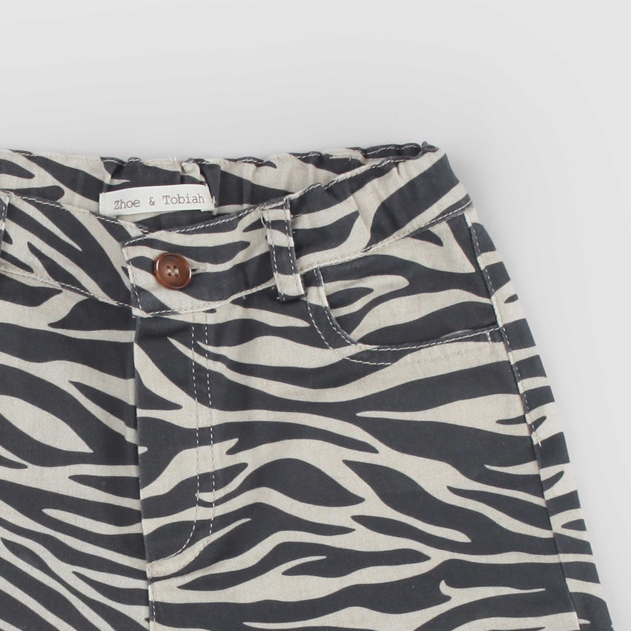 Beige and Black Bermuda Shorts by ZHOE AND TOBIAH