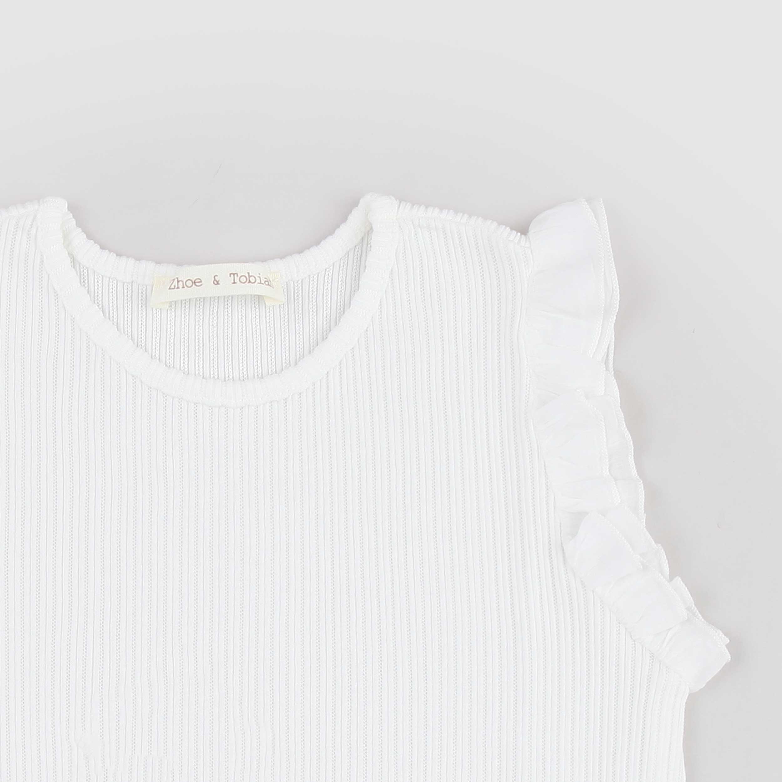 Canottiera Bianca con Rouge Firmata ZHOE AND TOBIAH