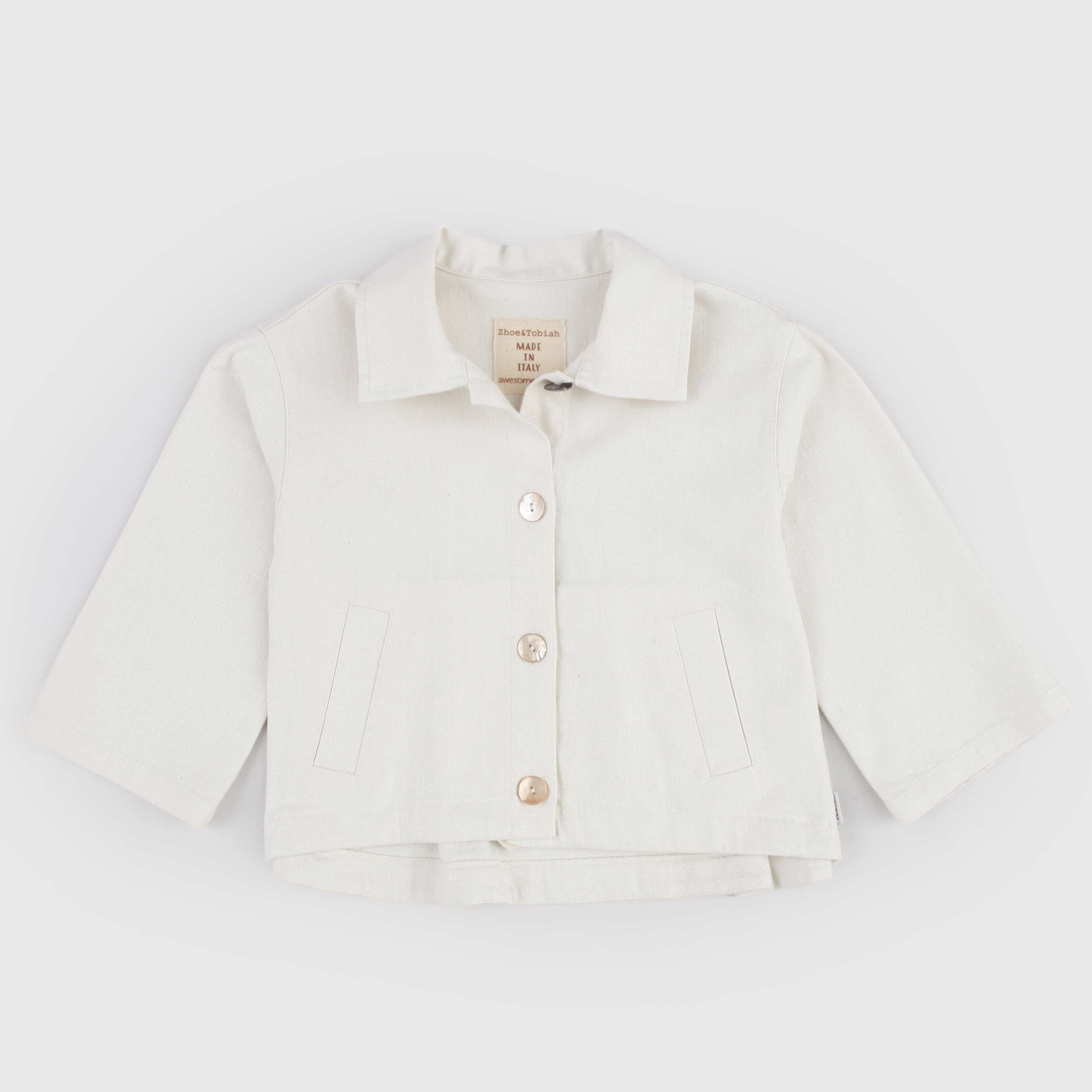 Giacca Beige Svasata con Lurex Firmata ZHOE AND TOBIAH