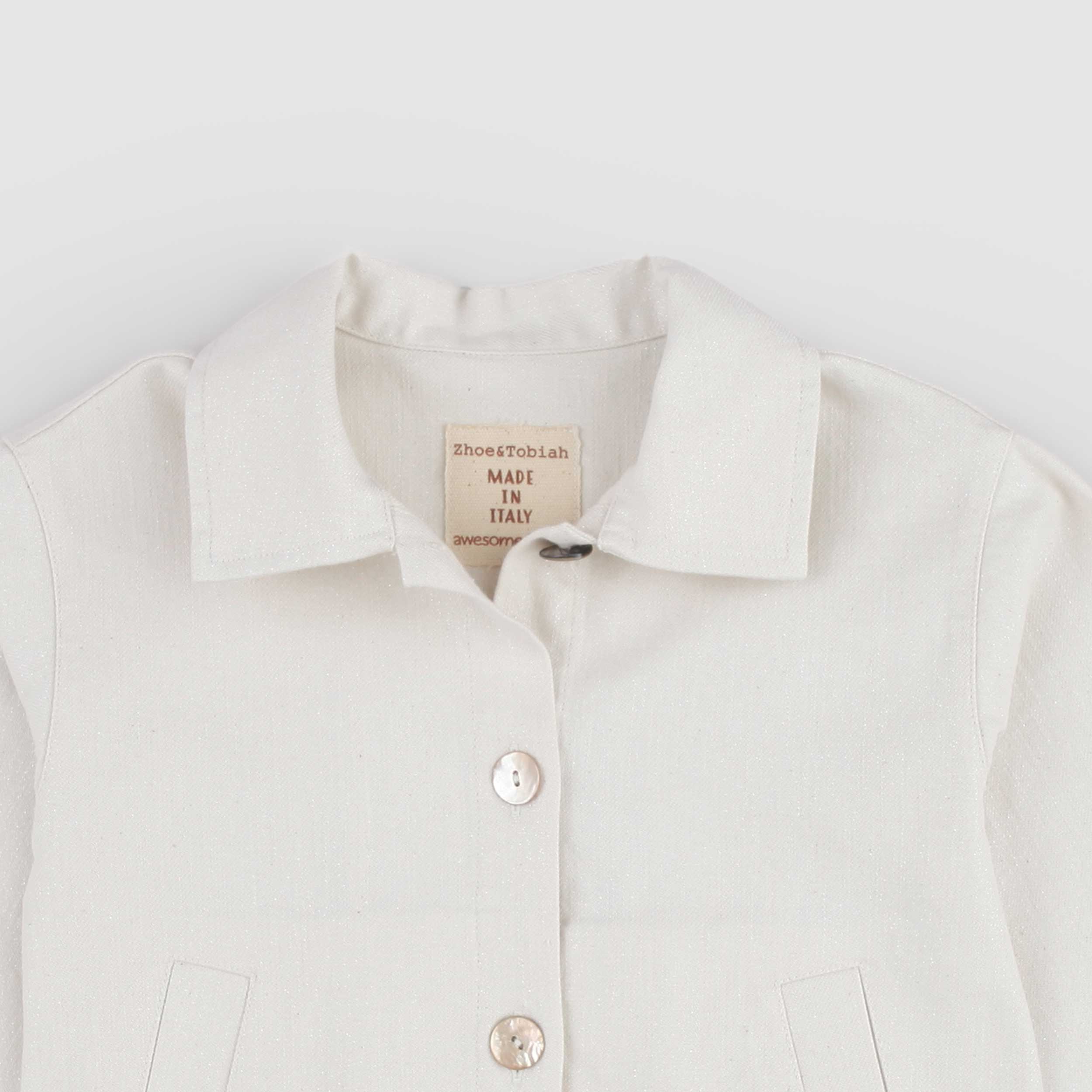 Giacca Beige Svasata con Lurex Firmata ZHOE AND TOBIAH