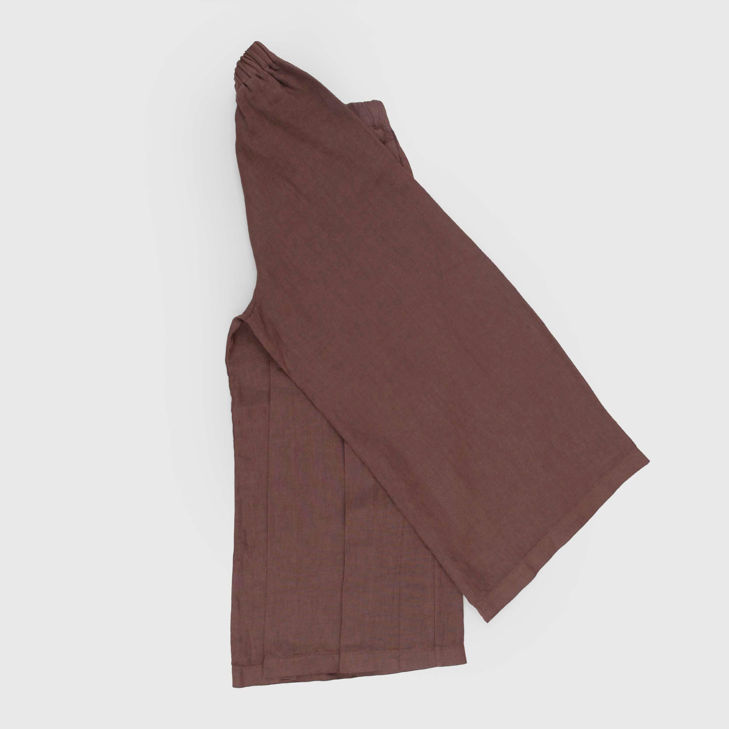 Brown Pleated Trousers by ZHOE AND TOBIAH