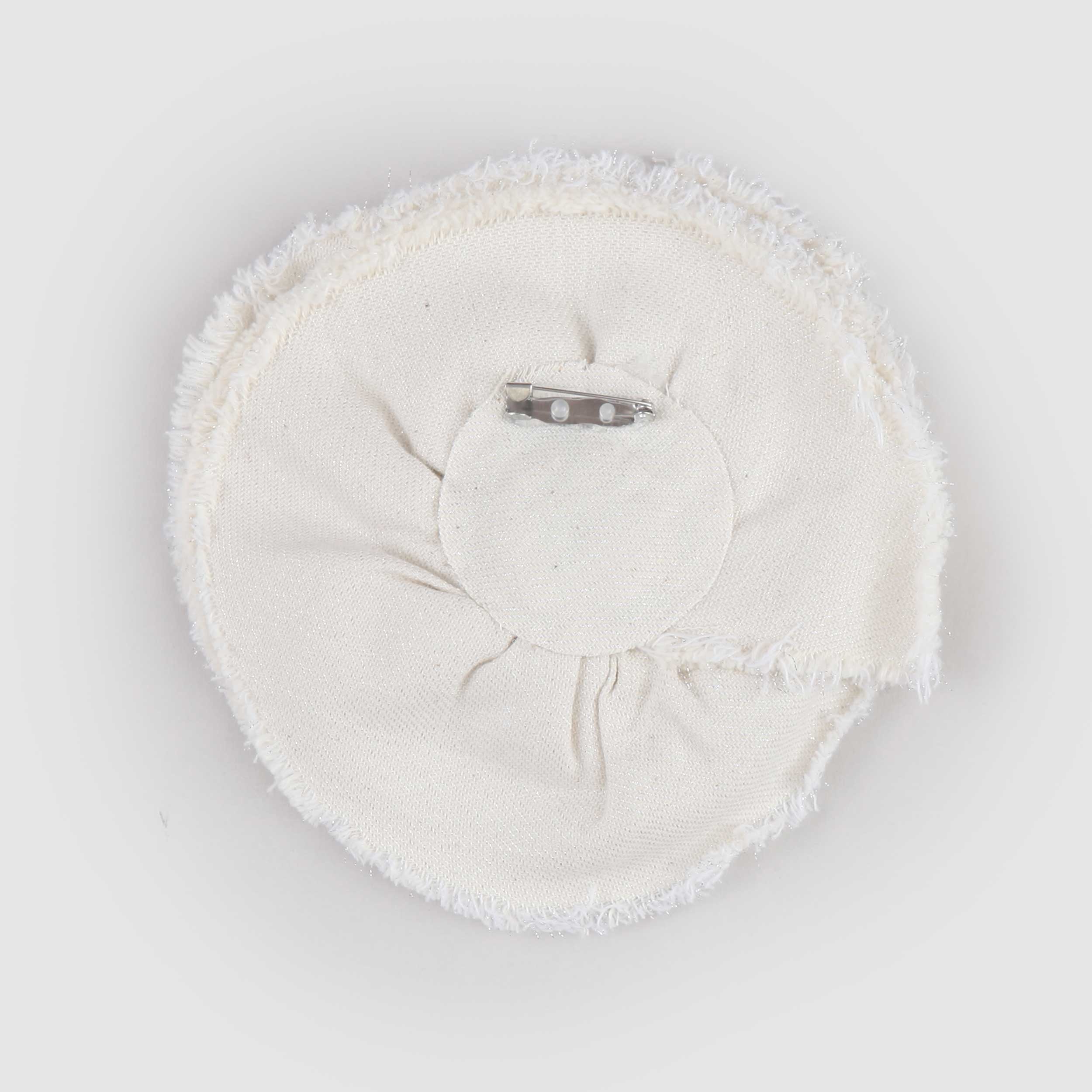 Beige Lurex Brooch by ZHOE AND TOBIAH