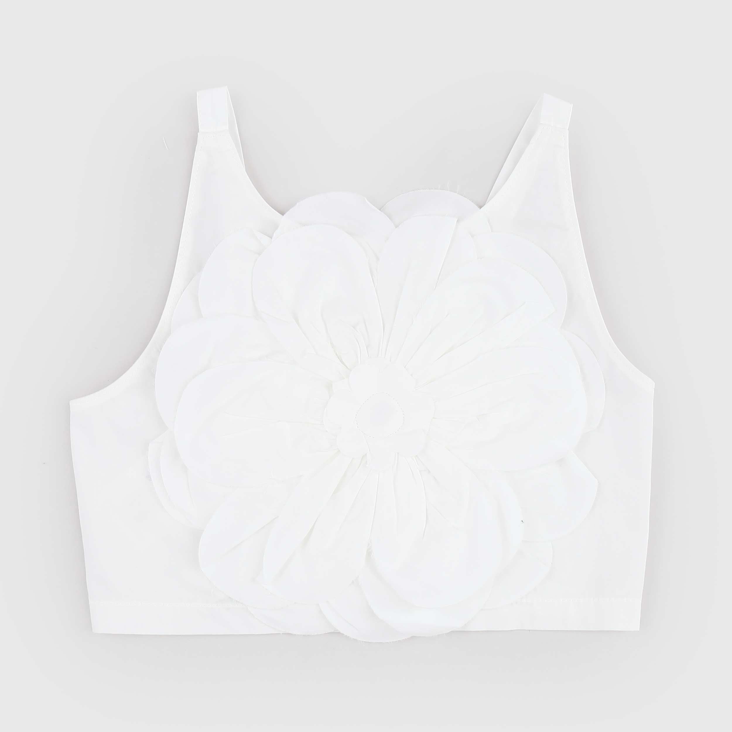 Top Bianco con Scollo Tondo Firmato ZHOE AND TOBIAH